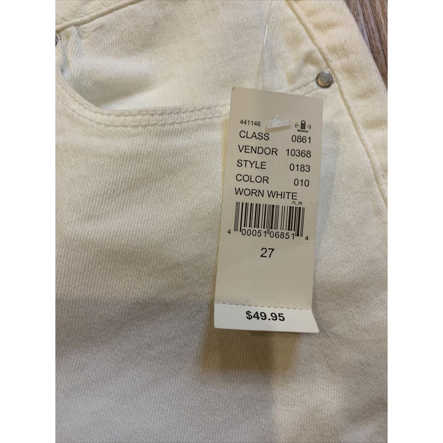 BULLHEAD DENIM CO. WORN WHITE RIPPED MID RISE SKINNIEST ANKLE JEANS NWT Size 27