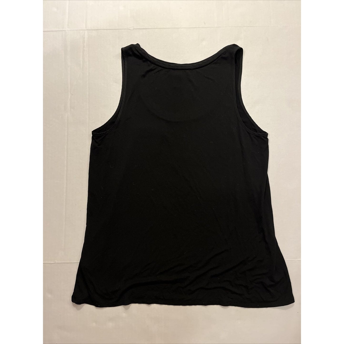 White House Black Market Women's Black Tank Top With Pocket Size Large L - EUC