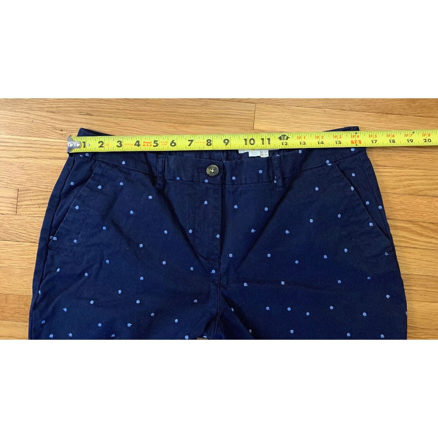 Boden Women's Navy Blue Polka Dot Career Pants Size US 10P