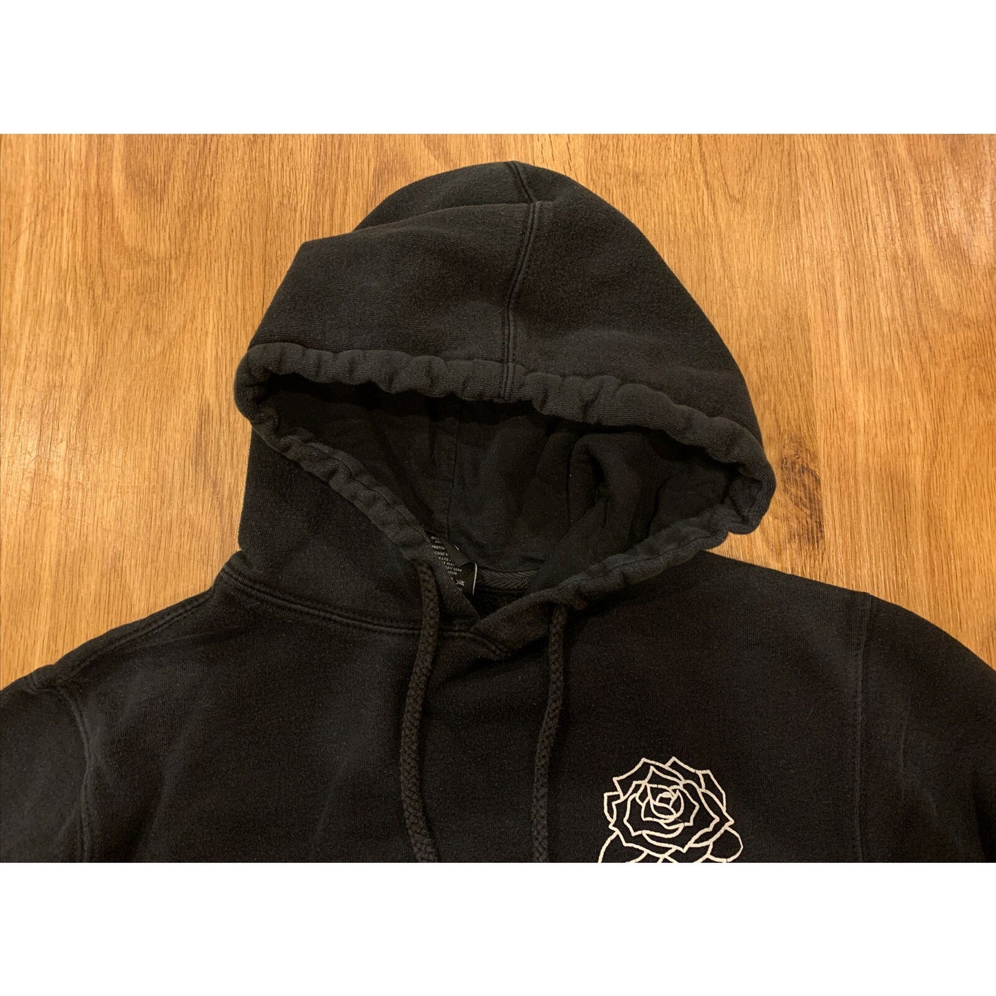 Obey Rose Black Hooded Sweatshirt Size XS