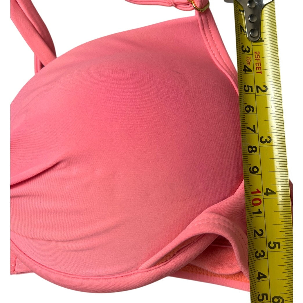 California Sunshine Pink Bikini Top Adjustable Strap Medium