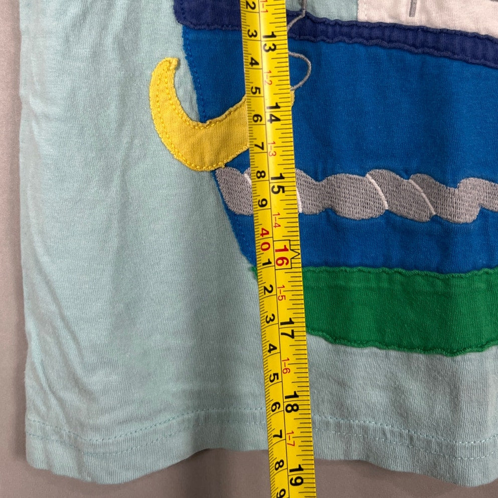 Mini Boden 7-8Y Made In India 100% Cotton Boat Applique Tee
