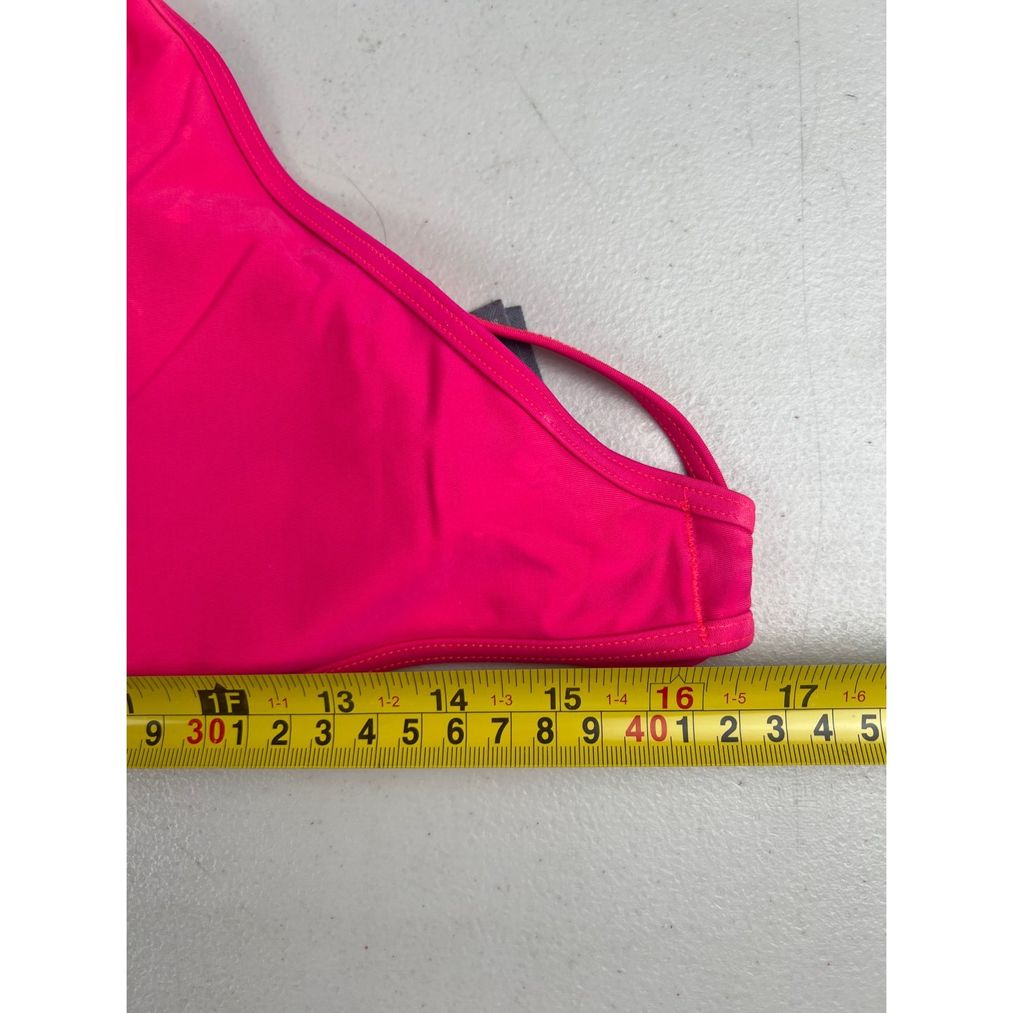 Aerie High Neck Crop Bikini Top Pink Cross Strap Back Tie Small S