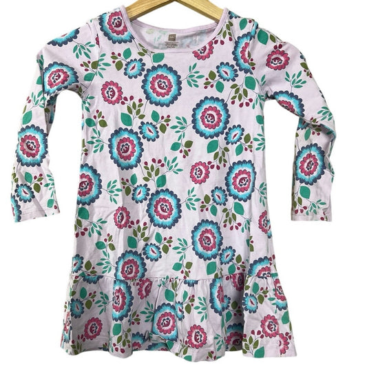 Tea Size 5 Girl Top Long Sleeve 100% Cotton Floral Pattern