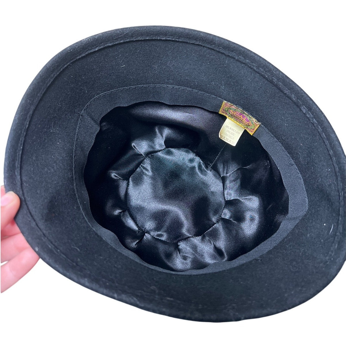 Scala Collezione 100% Wool Black Band Buckle One Size Women's Hat