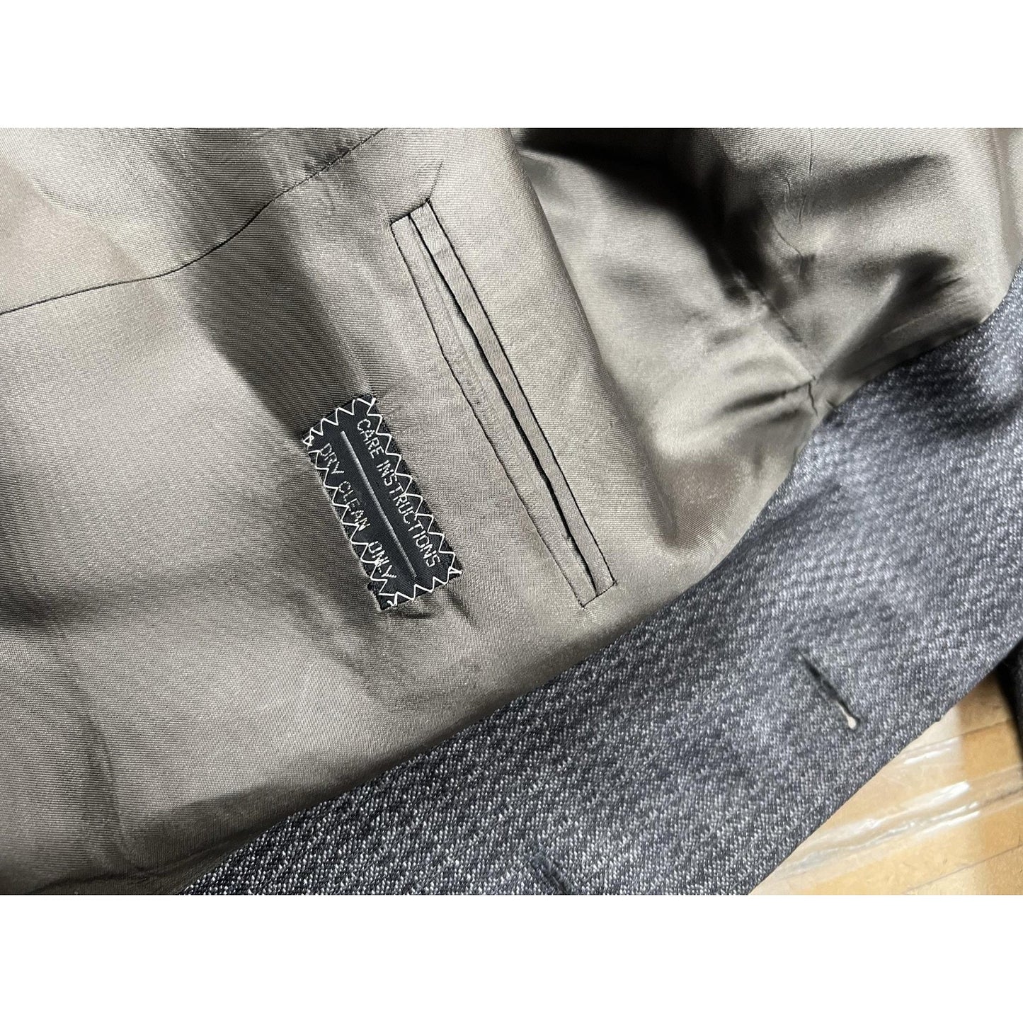 Mani Giorgio Mani Blazer Mens 44 Gray Wool-Blend Tweed Two-Button Made In Italy