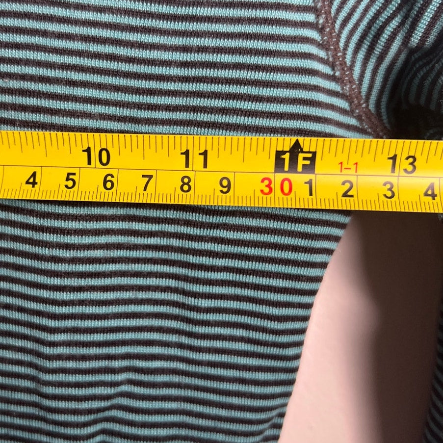 REI Woolies CrewNeck Long Underwear Striped Top Women Size L