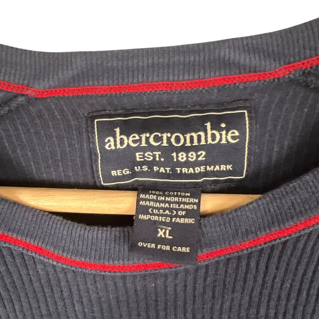 Abercrombie & Fitch Size XL Navy Thermal Long Sleeve 100% Cotton