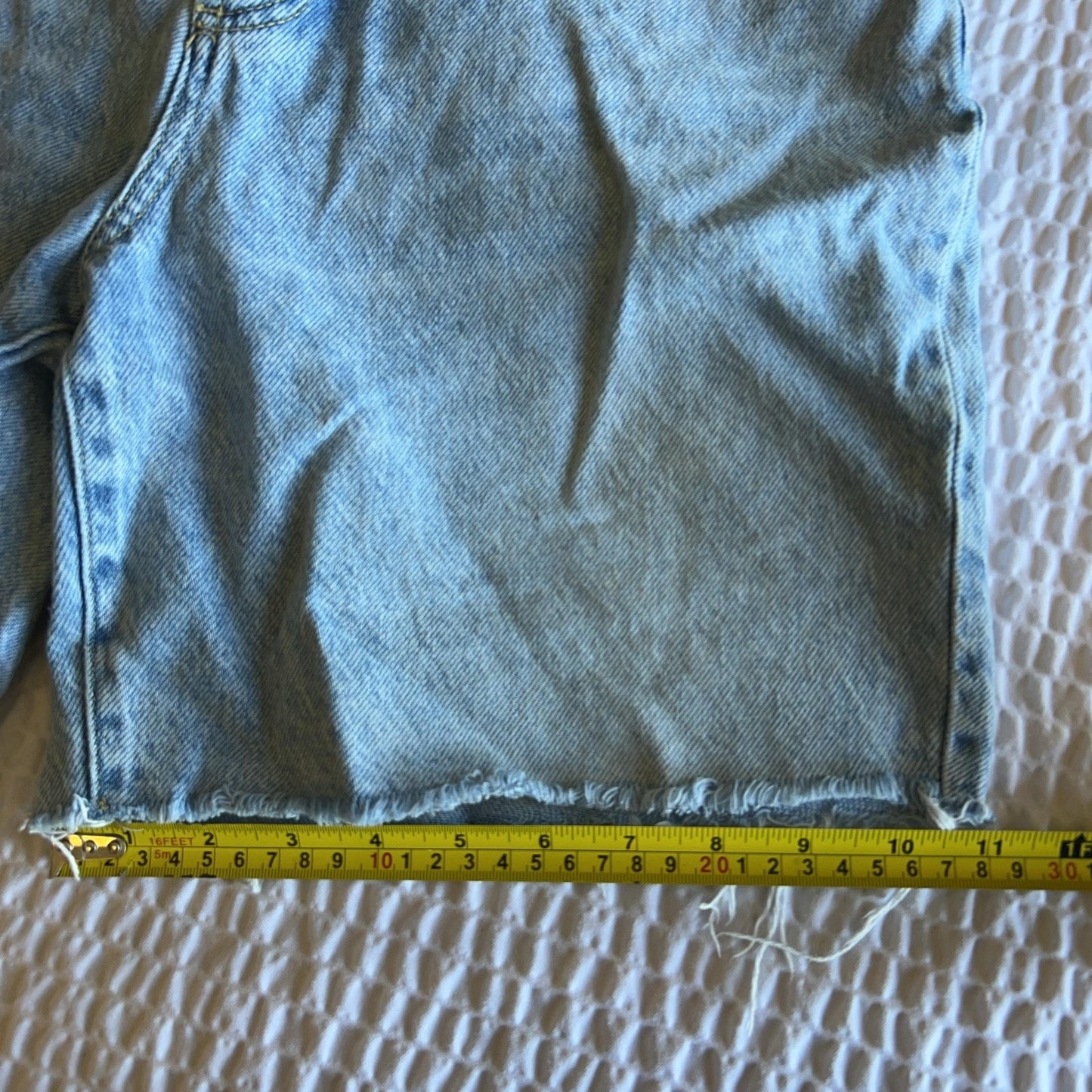 House Of Harlow 1960 Womens 27 Blue Denim Cut-Off Shorts Fringe 5-Pocket