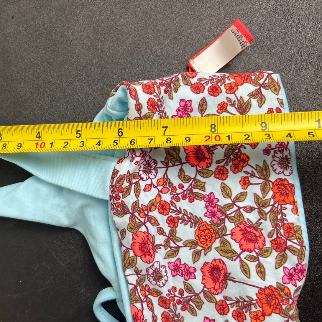 NWT Maaji Sky Blue Floral Bikini Top Size M