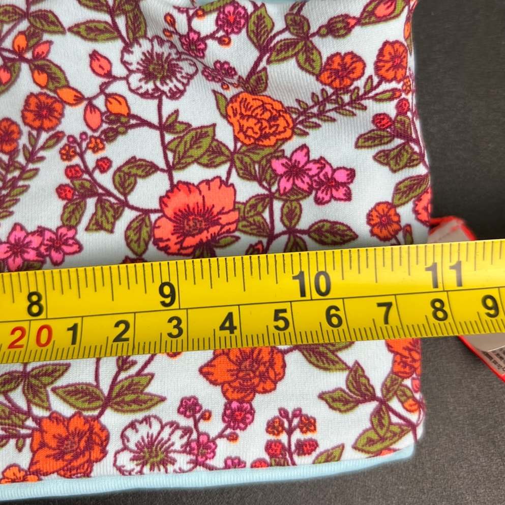 NWT Maaji Sky Blue Floral Bikini Top Size M