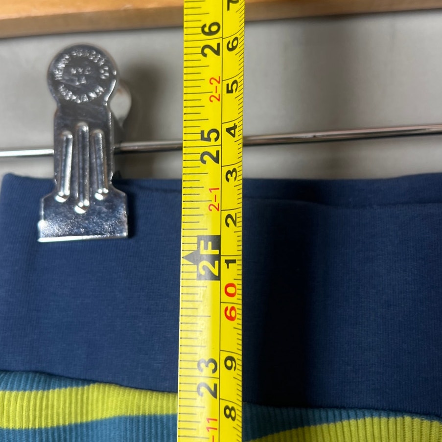 Matilda Jane Size 8 Secret Fields Truest Compass Green Blue Striped Leggings