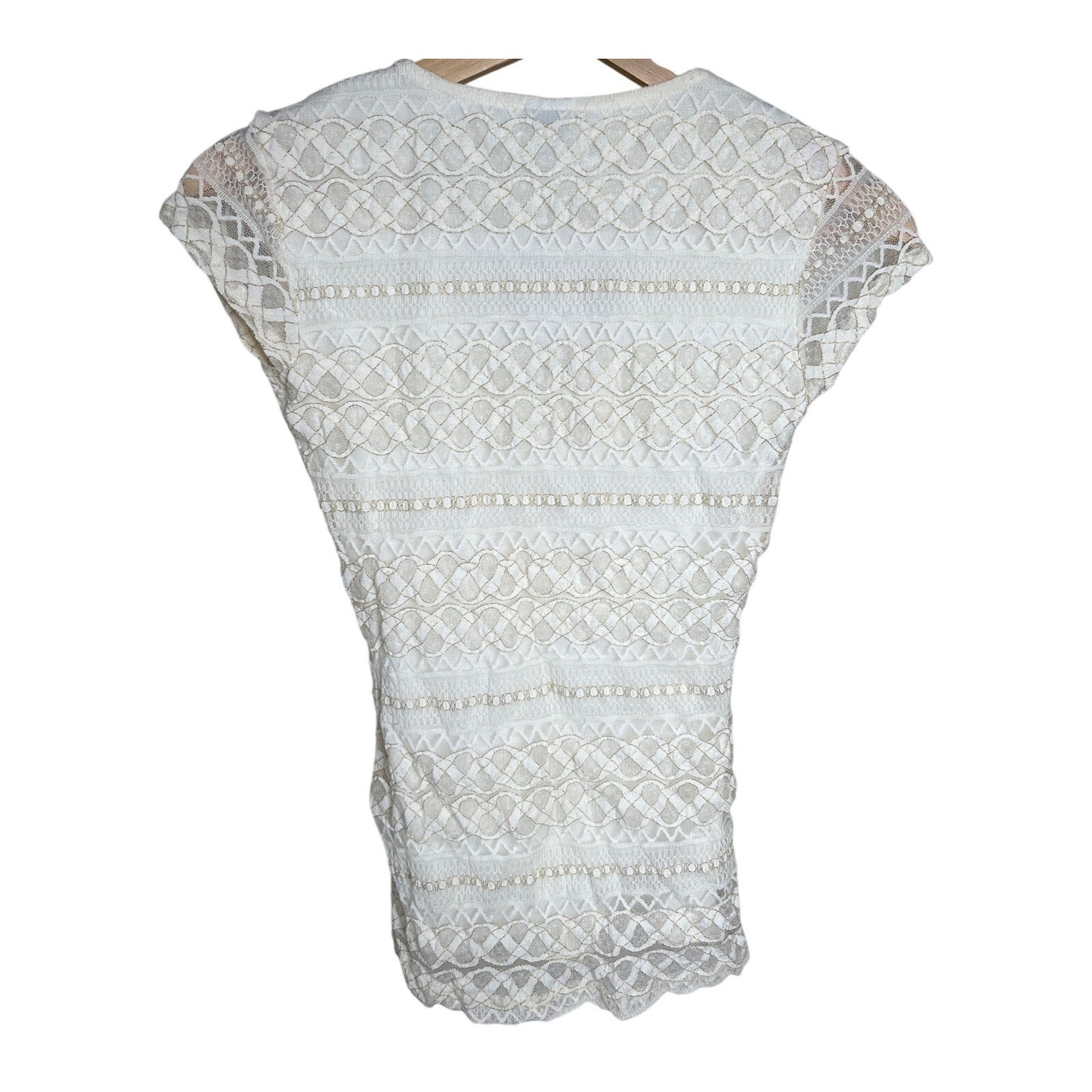 Y2K Wrapper White Lace Women Top Slim Fit *Dimensions In Picture*