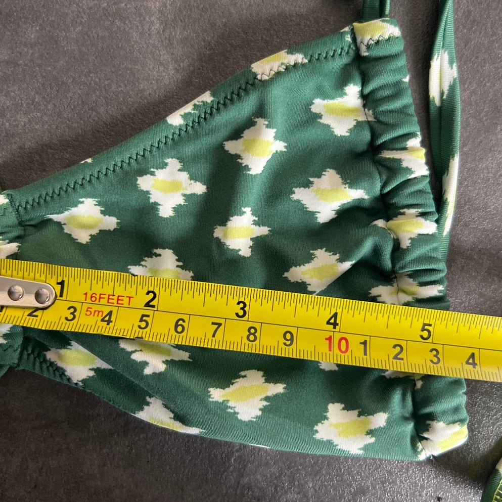 Aerie Polka Dot Bikini Two Piece Green Real Good XS