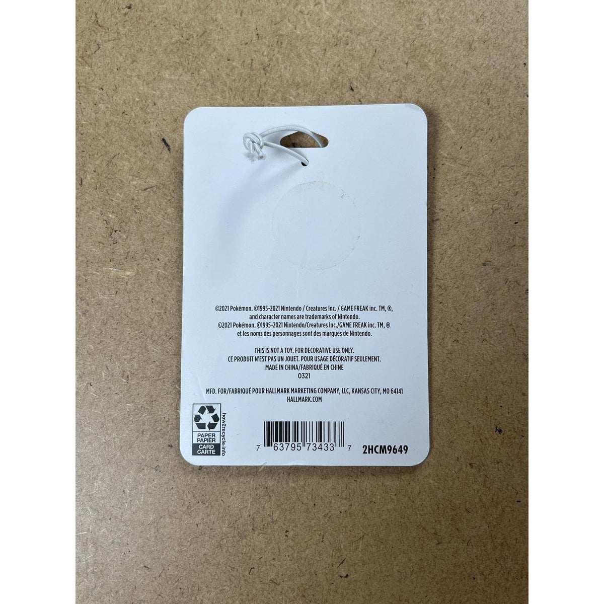 Hallmark Pokemon Pikachu Ornament Yellow Single Dangle Christmas Collectible