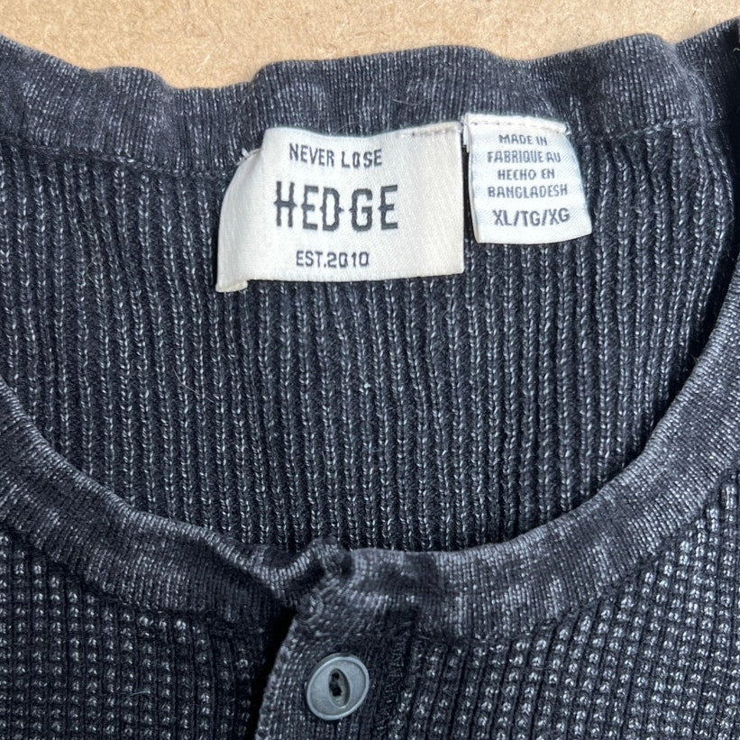 Never Lose Hedge Stonewashed Black Long Sleeve Men XL