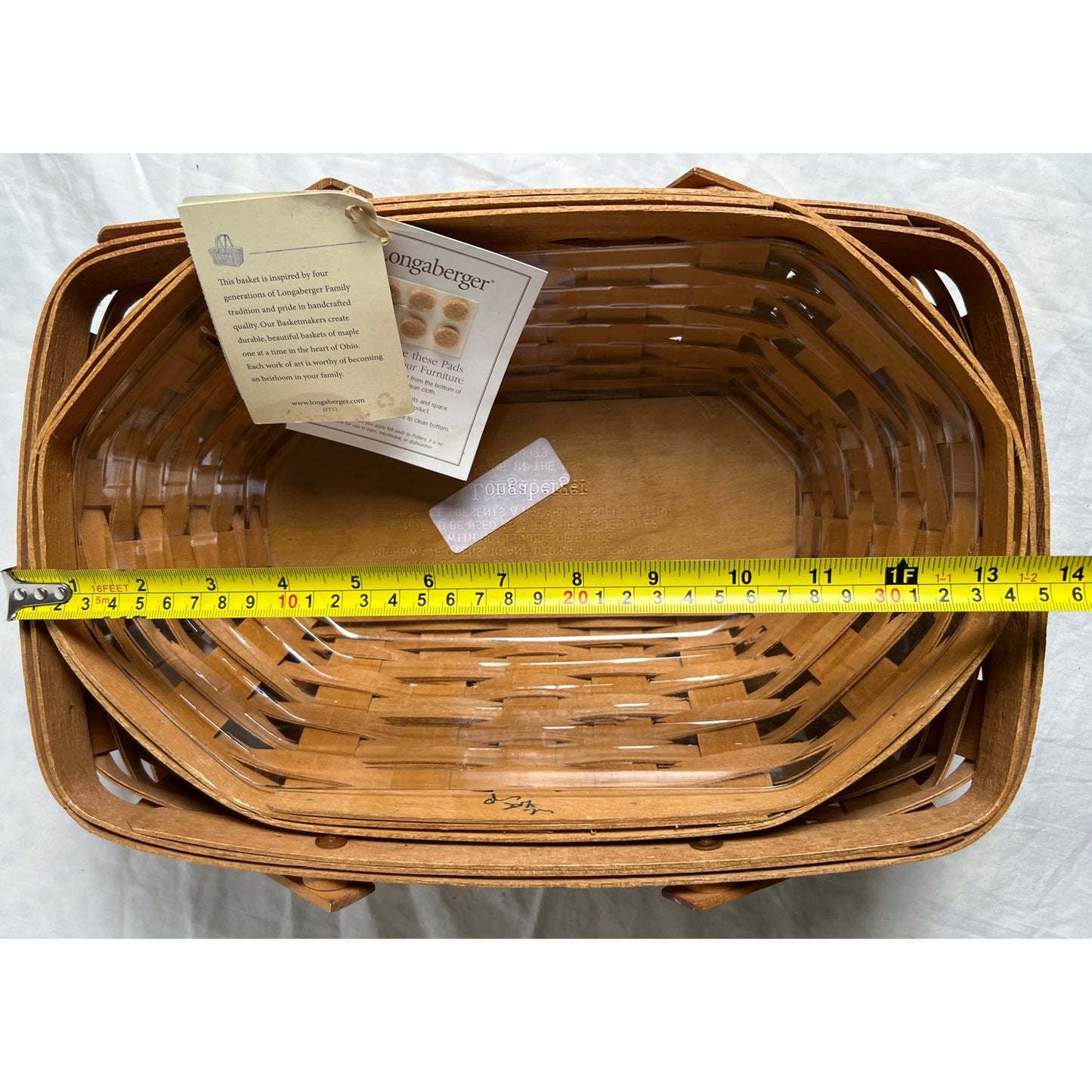 NWT Longaberger Handwoven In Ohio Handmade Fall Harvest Basket