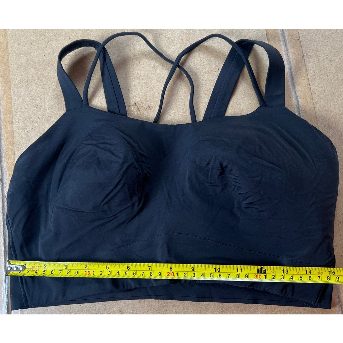 Lululemon Like a Cloud Longline Sports Bra XS Size 2 Black Wireless