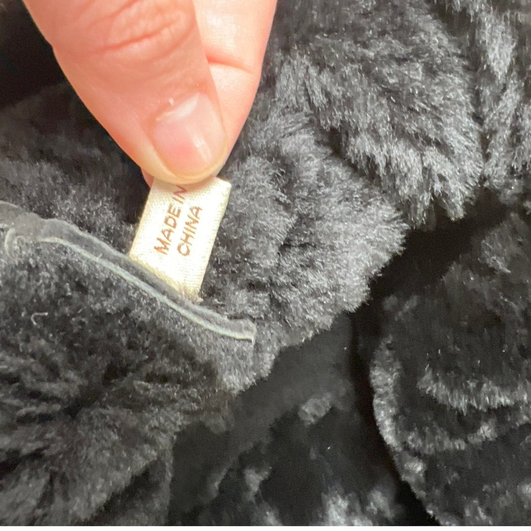 UGG Black Suede Sherpa Handbag