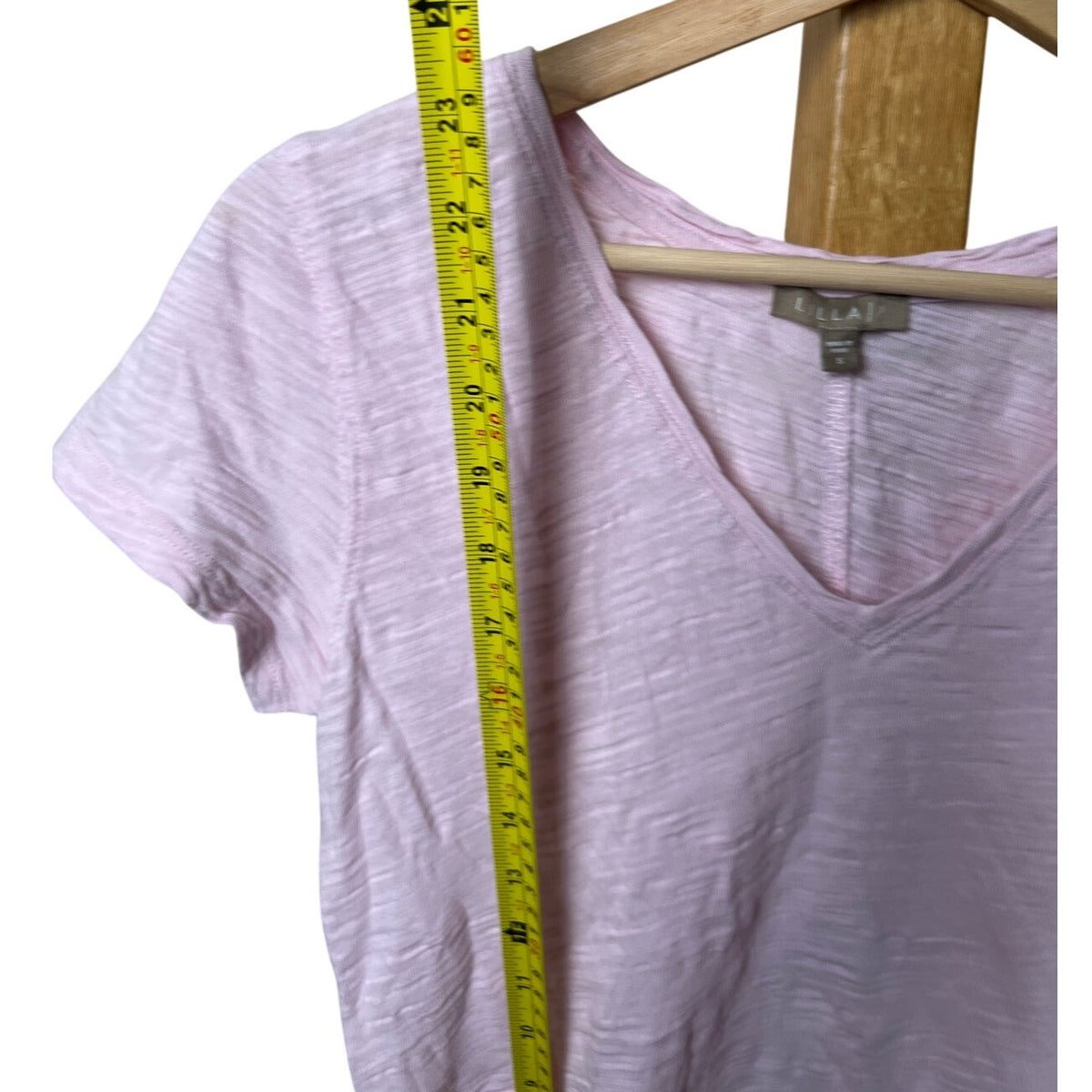 Lilla P Small S Pink Women's Top V-Neck Cotton