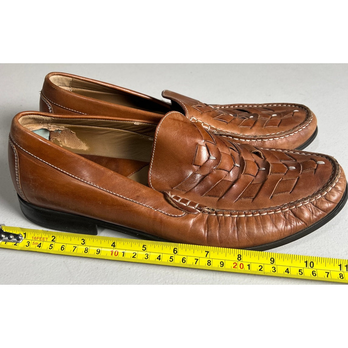 Johnston & Murphy Men’s Cresswell Woven Sheep-leather Brown Loafer Size 11