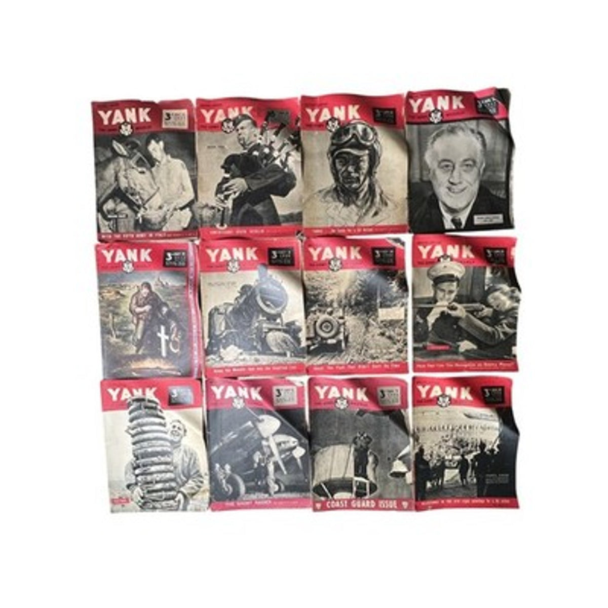 Yank The Army Weekly Magazines WWII 1940s British Original Militaria Lot UK
