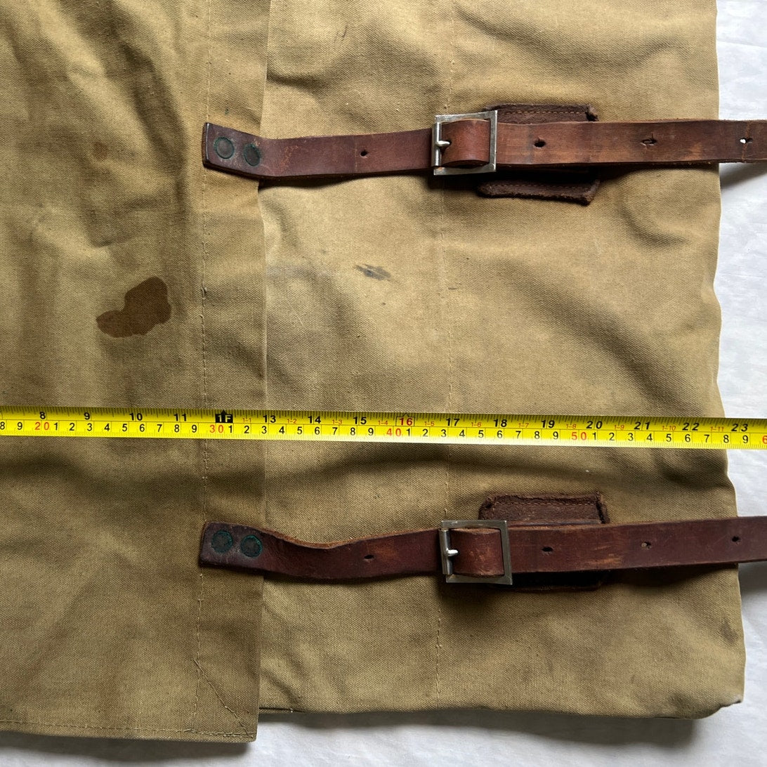 Vintage Portage Pack Co. XL Canvas Backpack Pack Bag w/ Leather Straps