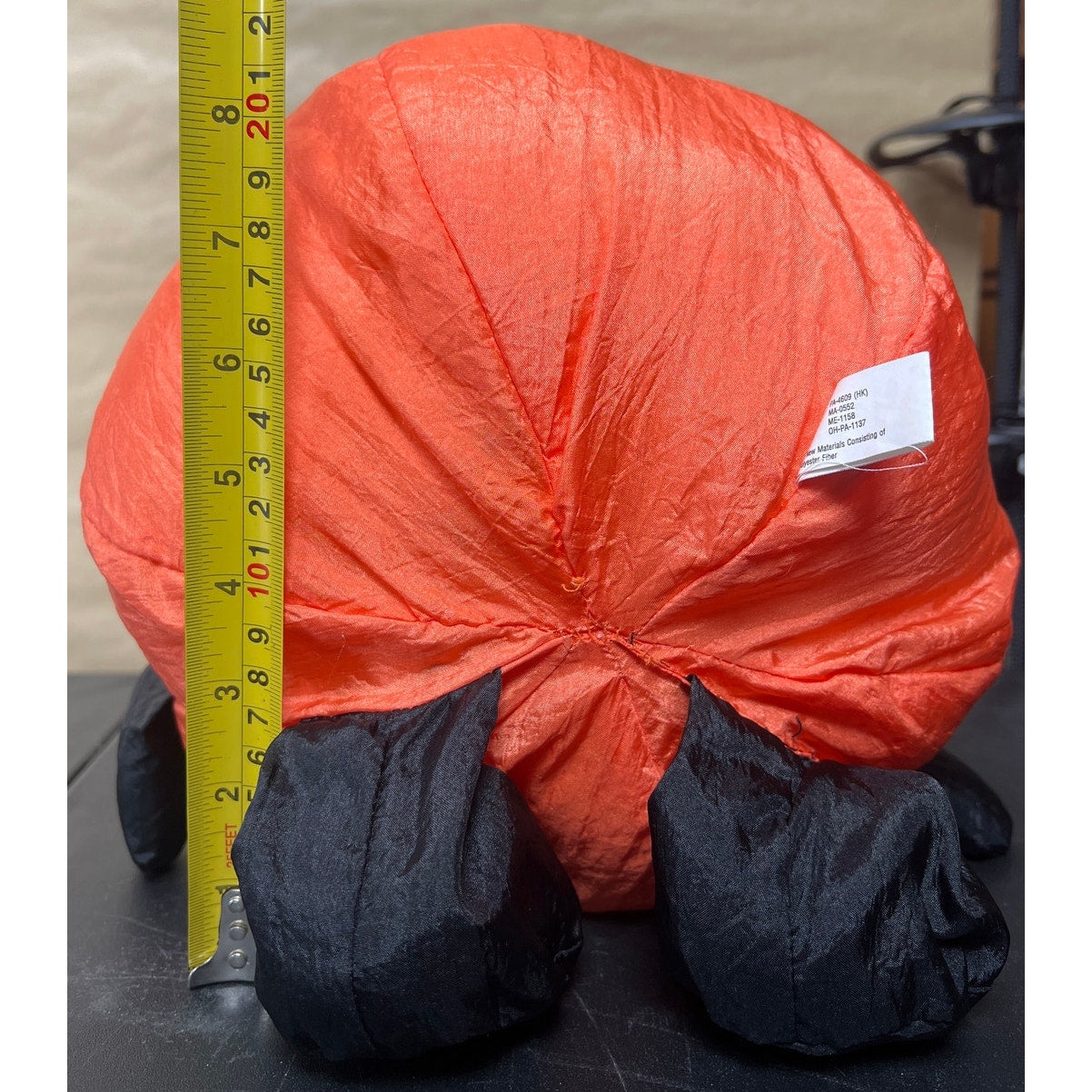 Vintage Gibson Greetings Nylon Parachute Jack O Lantern Pumpkin Plush