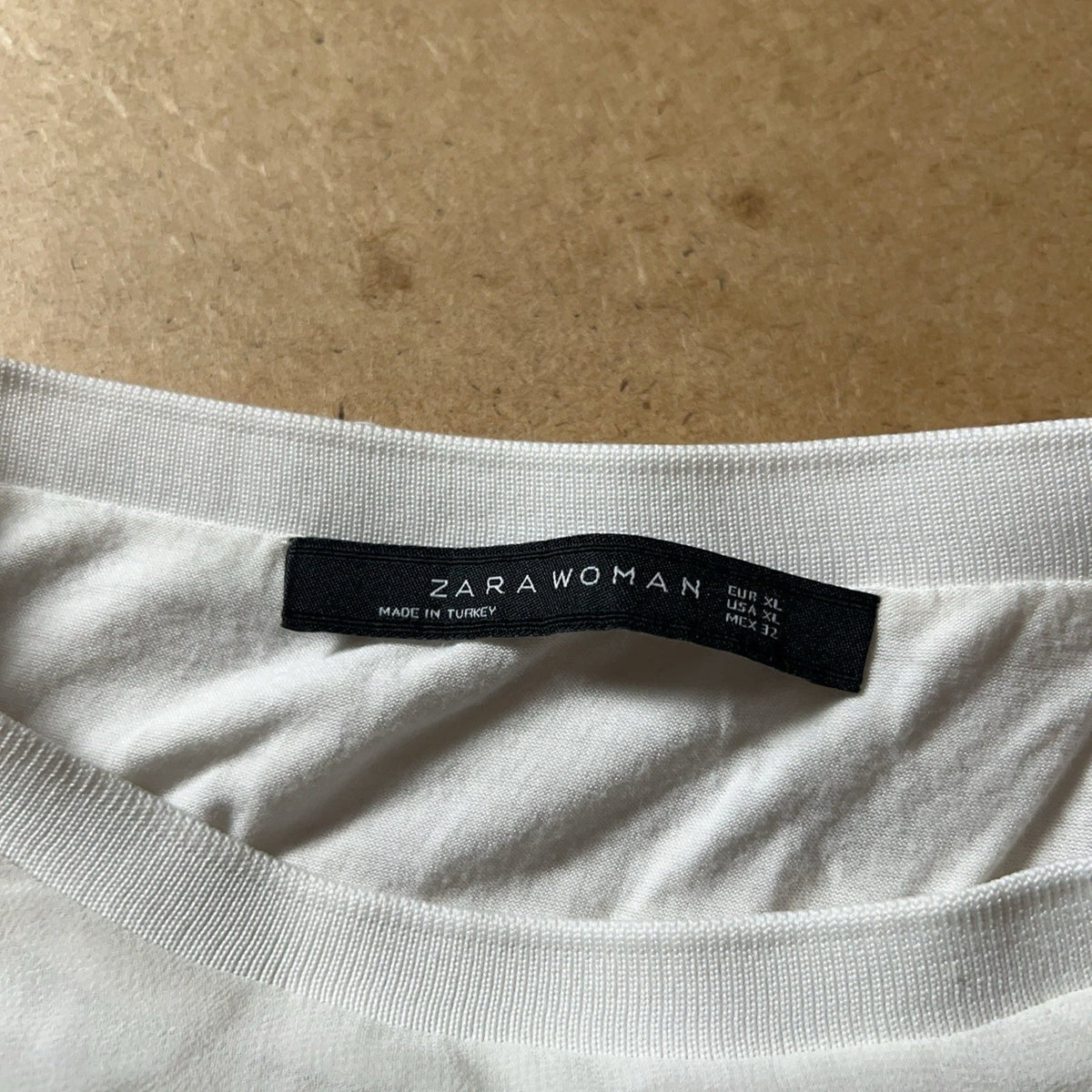 ZARA WOMAN Blouse Womens XL White Bohemian Balloon Sleeve Chiffon Lined
