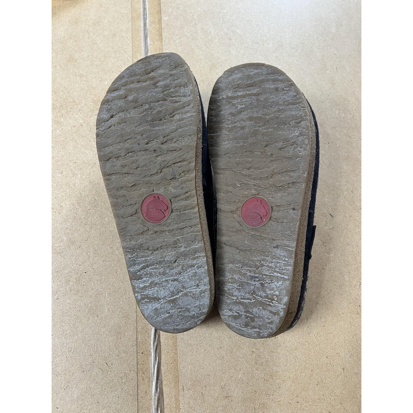 Haflinger Shoes Womens Size 9 Blue Wool Felt Slip On Comfort Clog Slippers