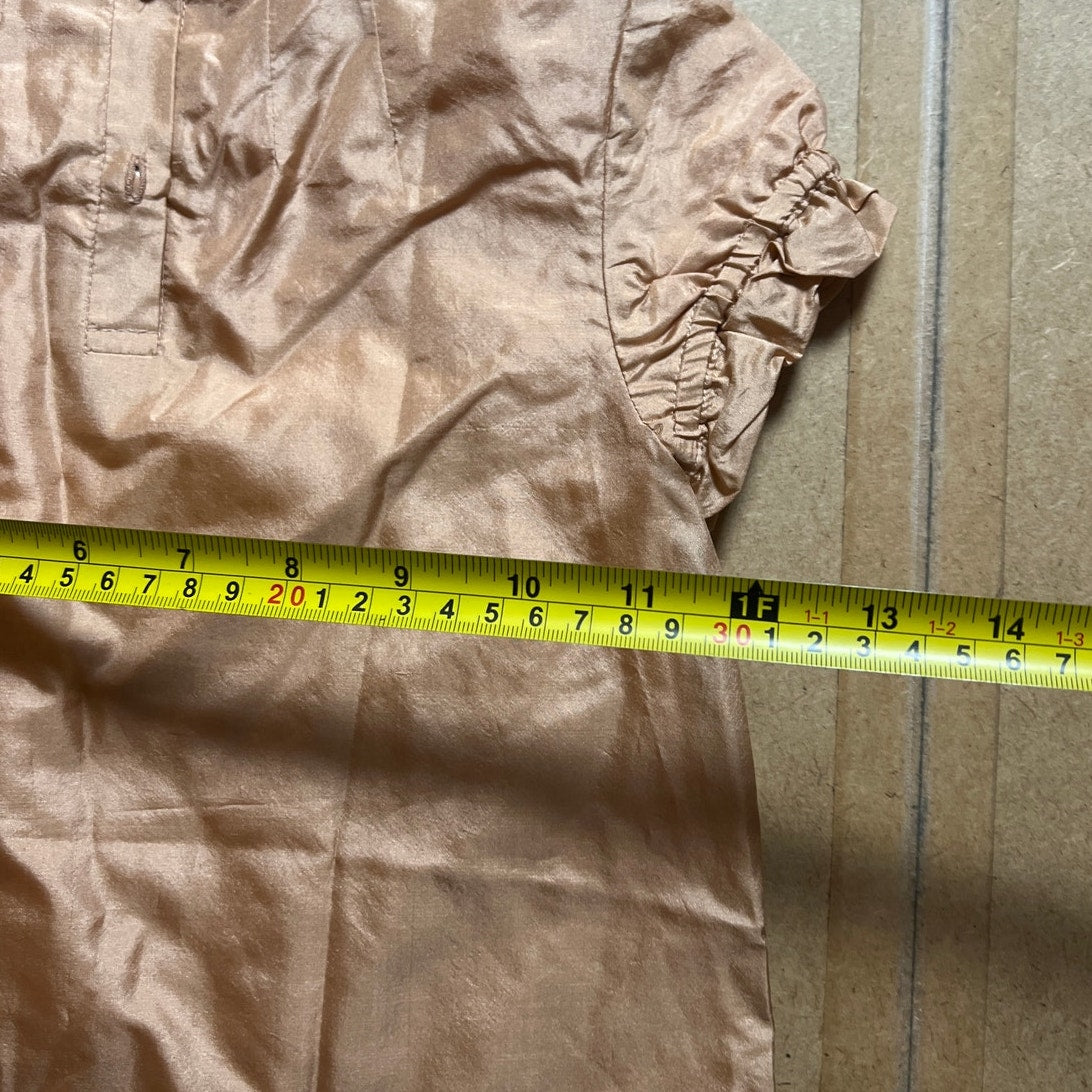 Crewcuts Girls Rose Gold 100% Silk Top 4/5