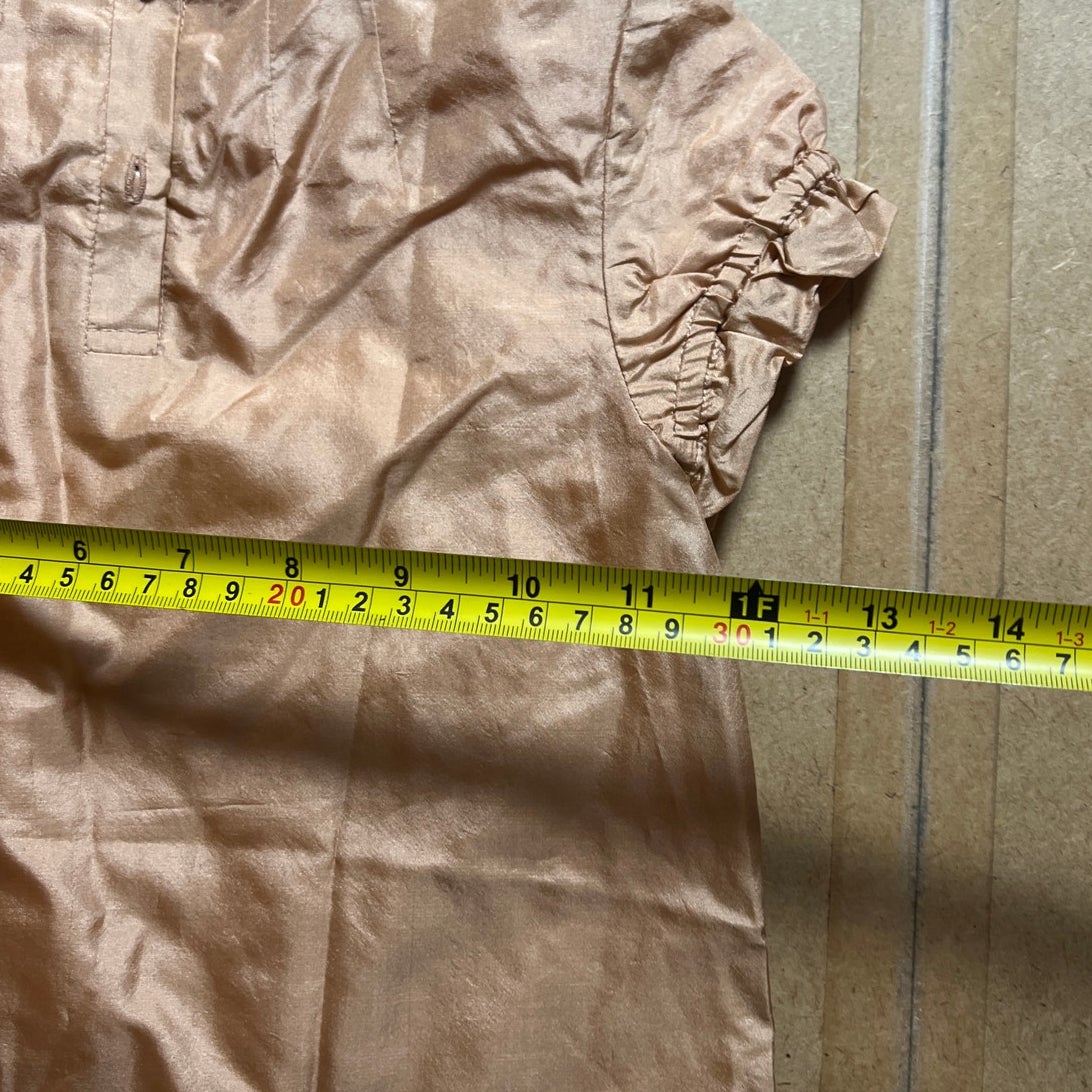 Crewcuts Girls Rose Gold 100% Silk Top 4/5