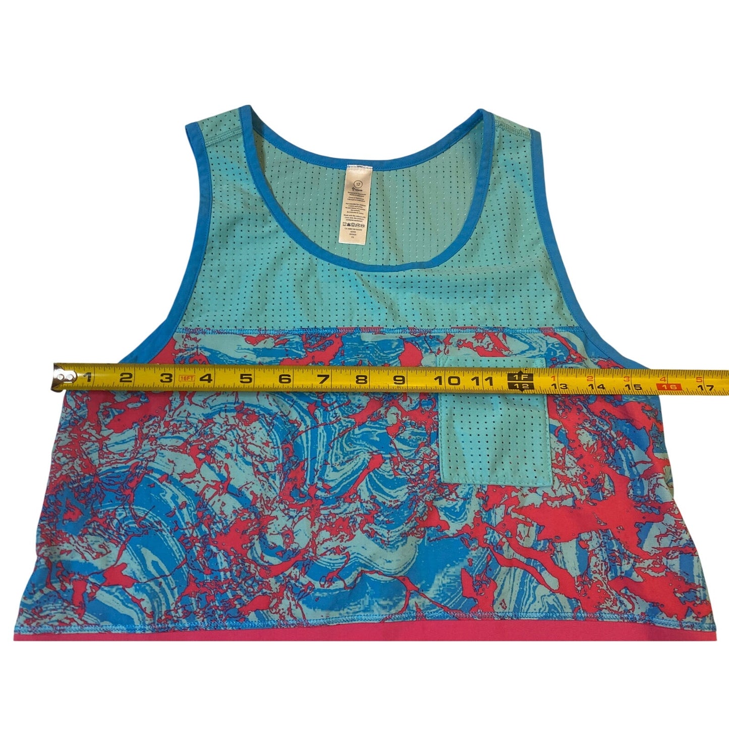 IVIVVA By Lululemon Quick Dry Pink Blue Tank Top Sleeveless Muscle Size 12 - EUC