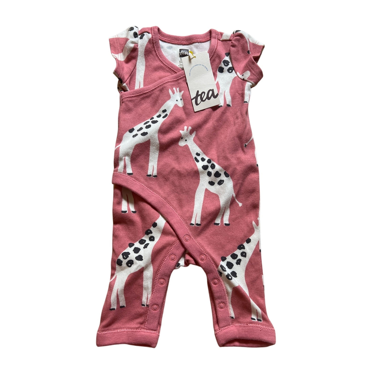 NWT Tea Collection Cap Sleeve Baby Romper Size New Born