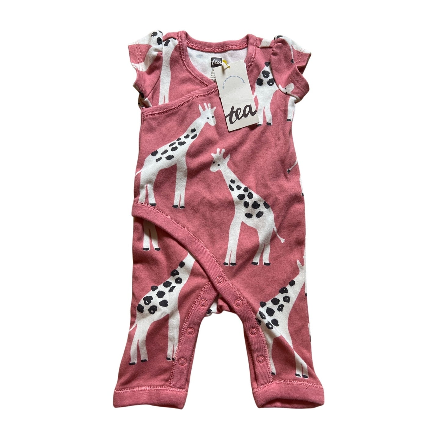 NWT Tea Collection Cap Sleeve Baby Romper Size New Born