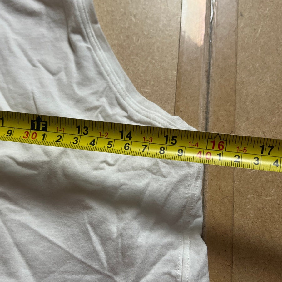Lululemon Cool Racerback Tank Top Nulu Size 8 White Yoga Dance Gym Active