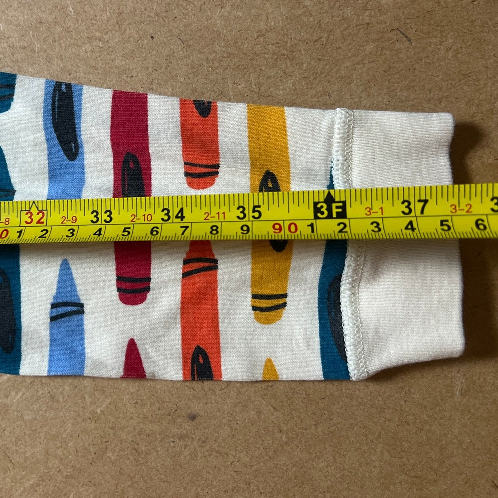Hanna Andersson Organic Cotton Long John Crayon Pajama Set Size 14