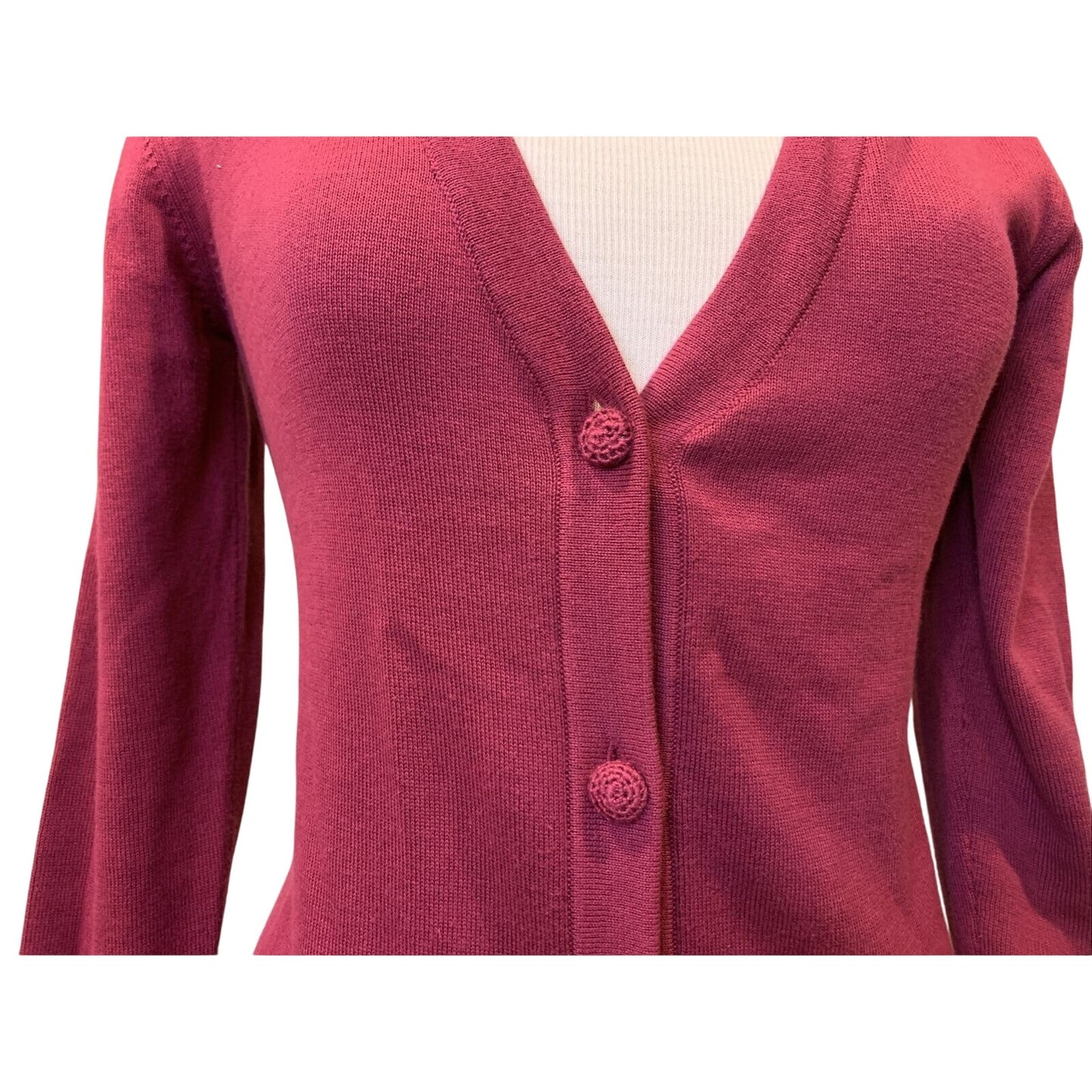 Alpaca Wawa Alpaca Blend Cardigan Sweater Red Button Up Women's Size S - EUC