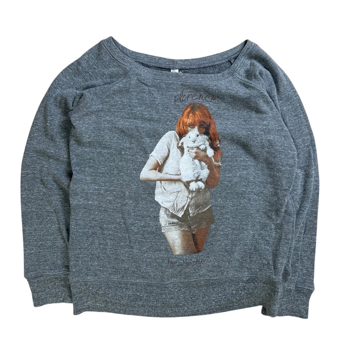 Florence Women Holding Bunny Graphic Gray Women Size L Pullover