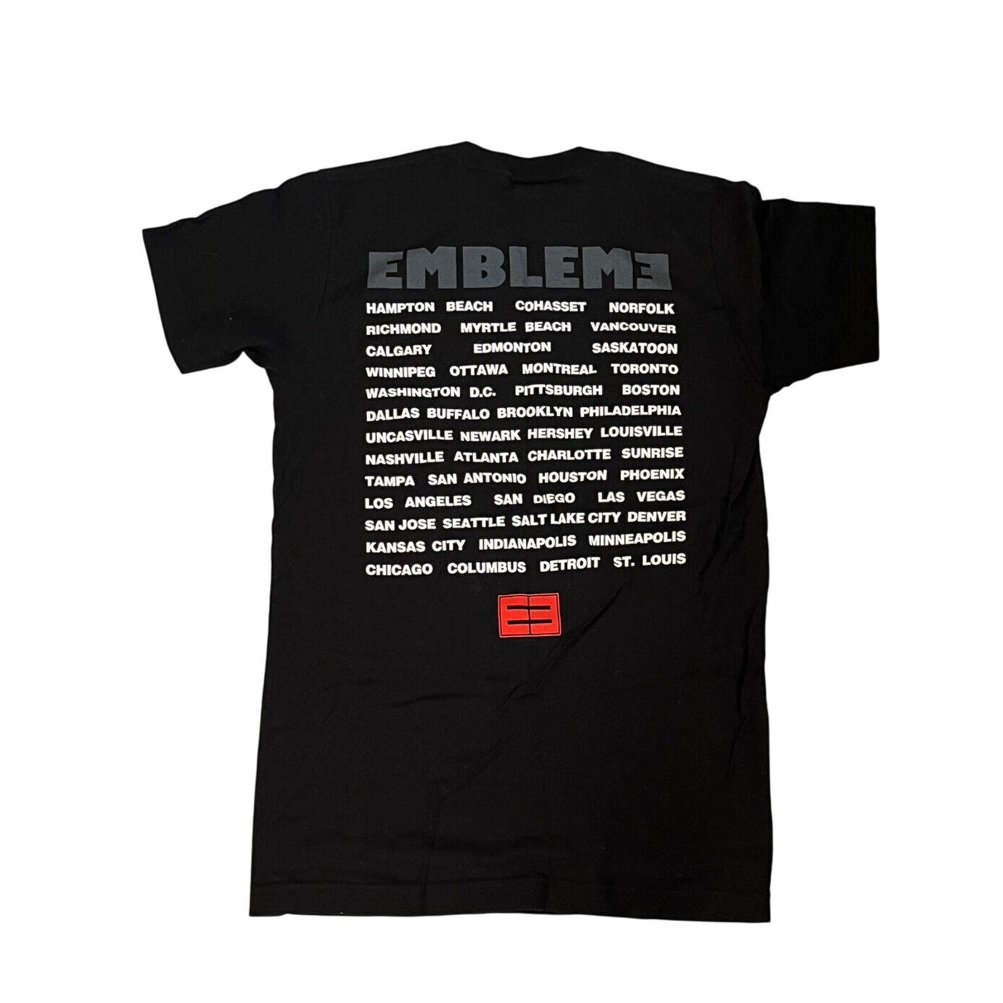 Emblem 3 Band Men’s Black Concert T Shirt Size Small S - EUC