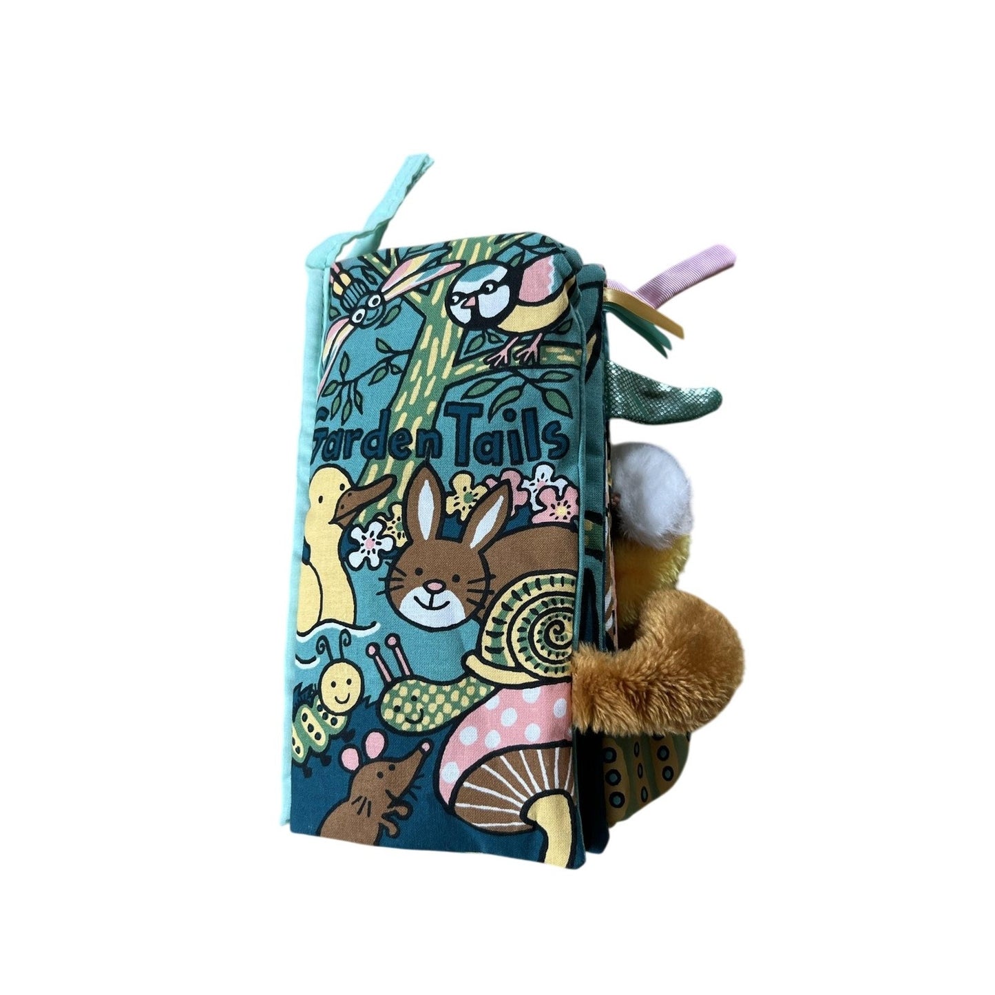 Jellycat Garden Soft Cloth Book Green Baby Girls Sensory Taggies Plush Toy