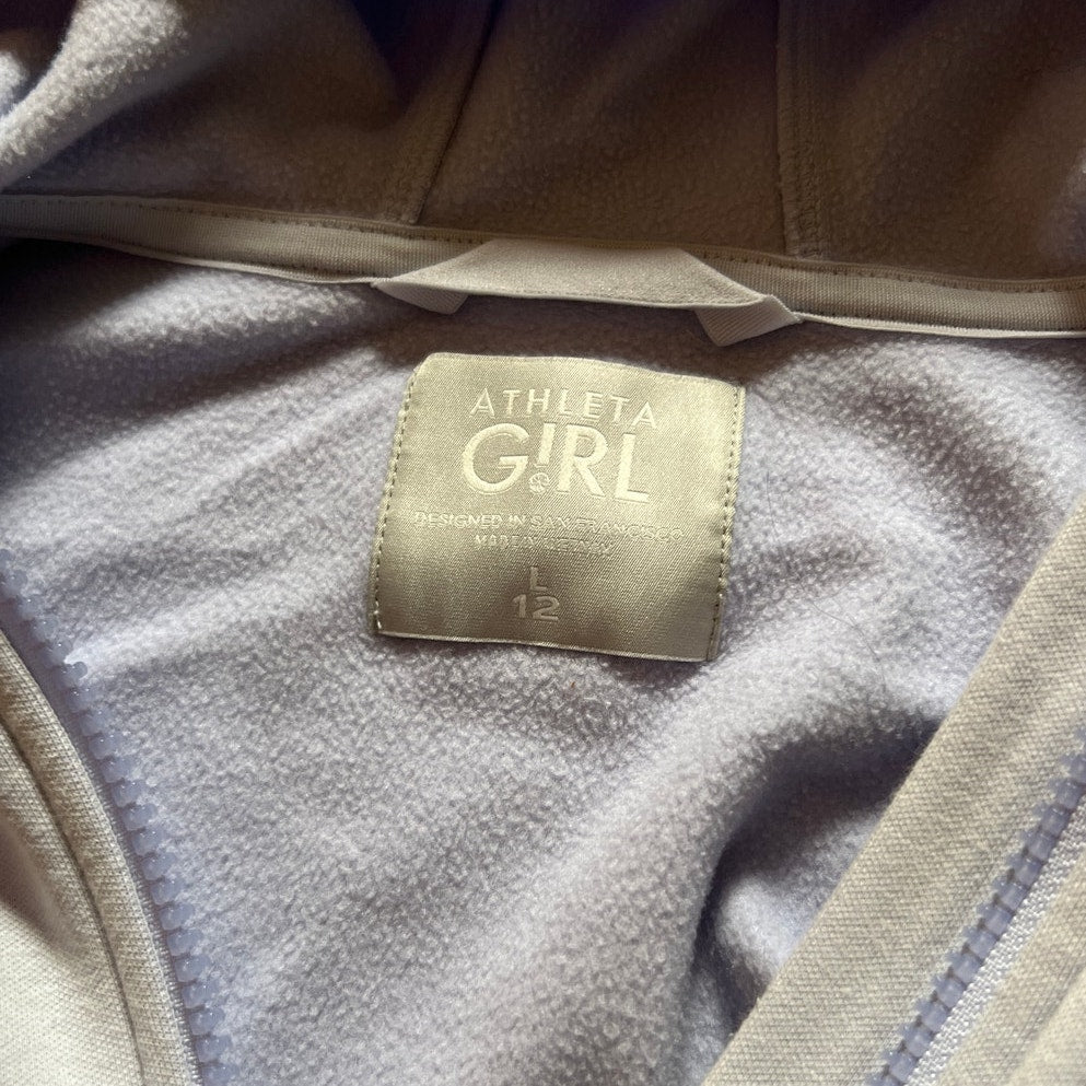Athleta Girl Purple Full-Zip Hoodie SIze Large (12)