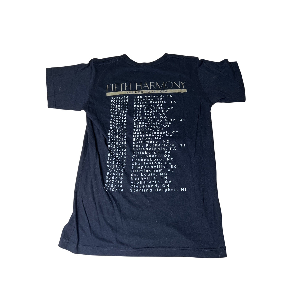 Fifth Harmony Summer Tour 2014 Boss Black Shirt Size S