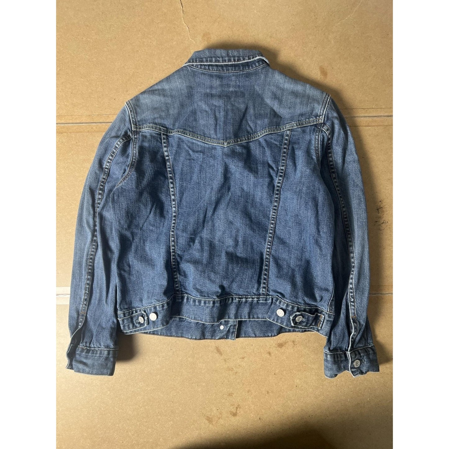 Gap Jacket Womens XL Blue Denim Collared Pockets Button Unlined Casual