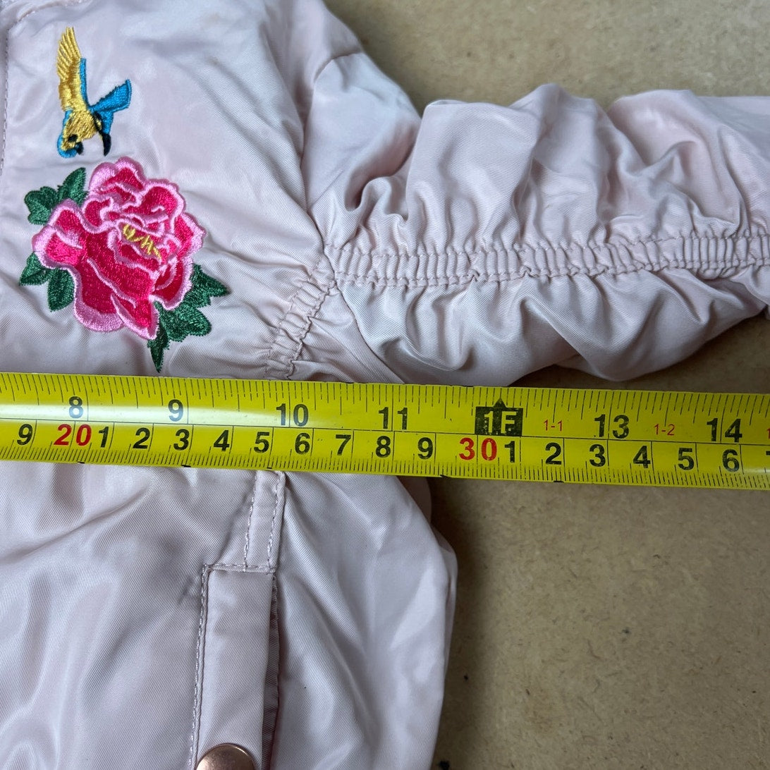 Hudson Embroidered Ruched Pink Coat Size 4T