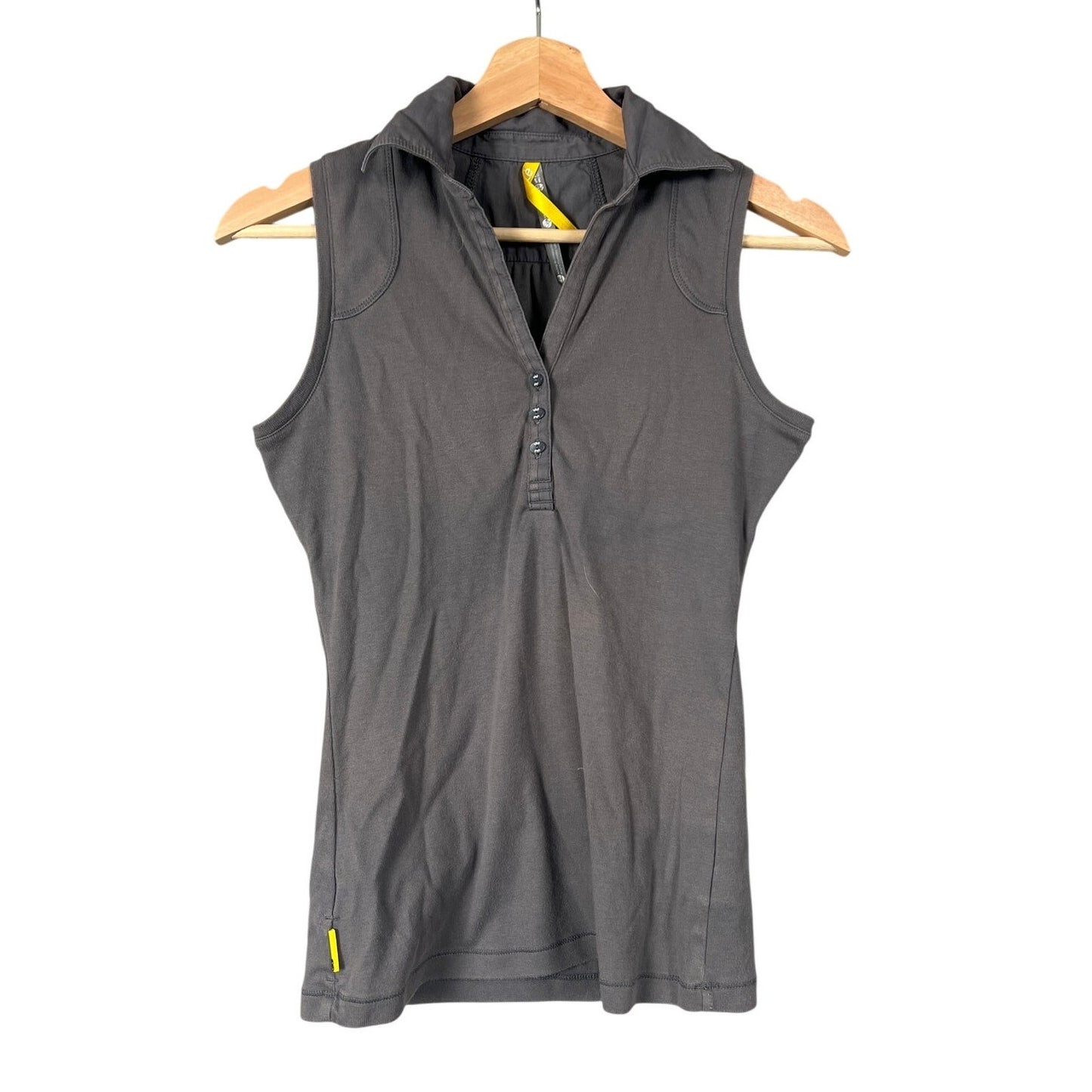 Lole Cross Court Polo Tank In Gray Women's Size Small