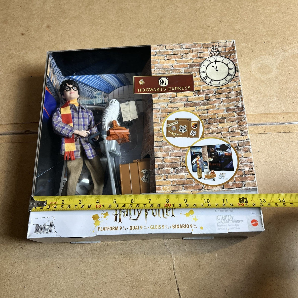 Mattel Harry Potter Platform 9 3/4 Hogwarts Express Doll Hedwig Luggage Toy