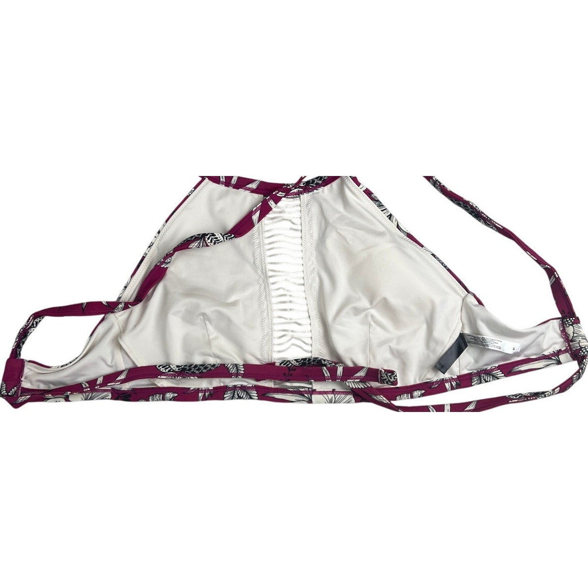 Adore Me Red Bandeau Floral Bikini Top Size Medium M