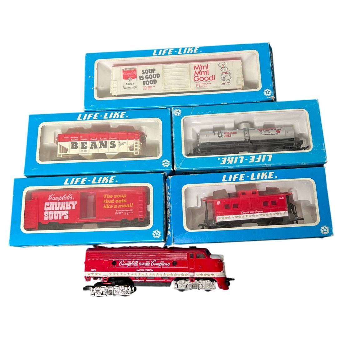 Vintage Life-Like Campbell Soup Company Train Collection Ho Model Railroading