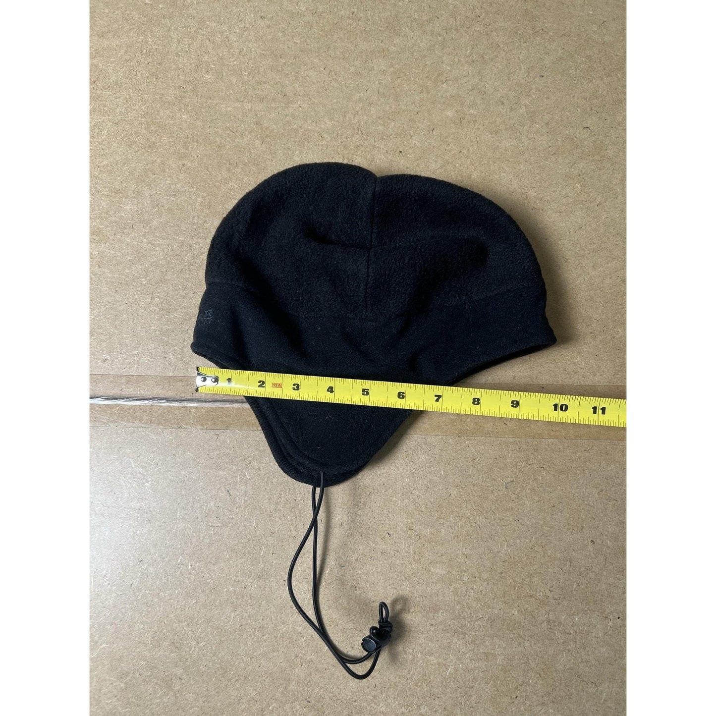 DuPont Trapper Hat Mens M Black Ear Flap Lined Insulated Adjustable Fleece